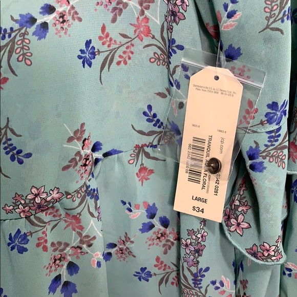 Blue floral blouse - Picture 3 of 4